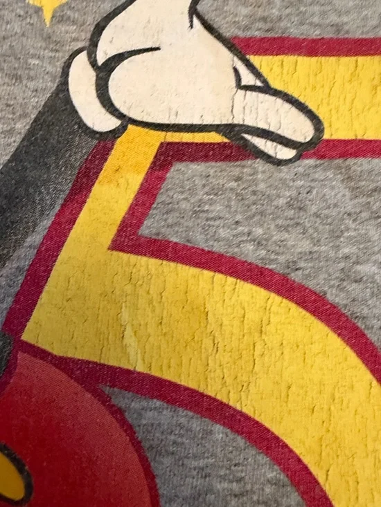 Disney Gray Mickey Mouse 45 Years of Magic Short Sleeve Tee XL - Picture 3 of 8